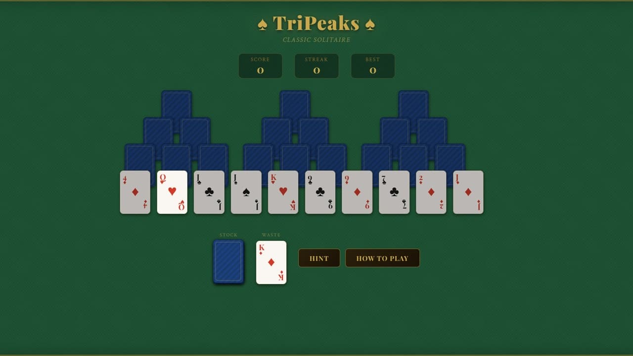 TriPeaks screenshot 1