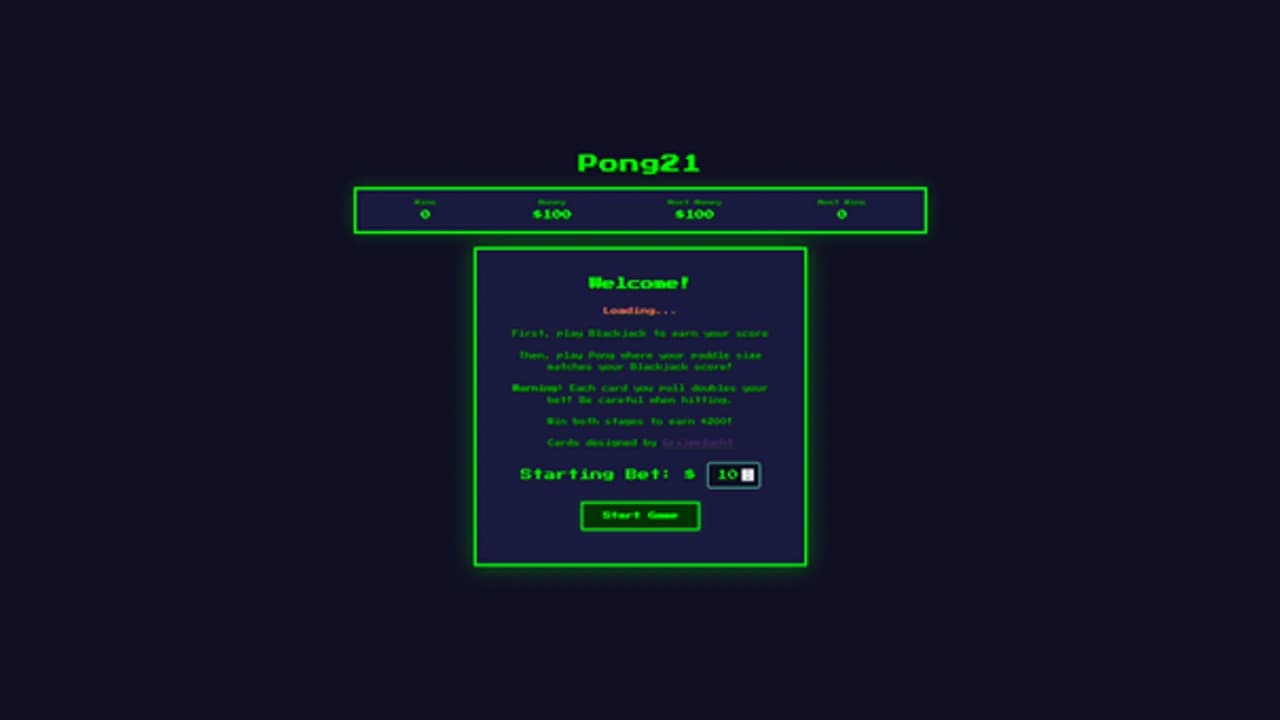 Pong 21 screenshot 1
